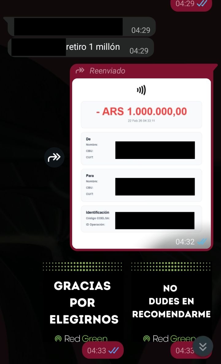 Retiro $1.400.000